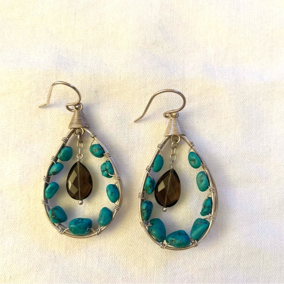 Silpada Teardrop Turquoise Earrings - Picture 1 of 1